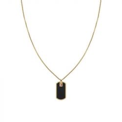 Collier plaque homme tommy hilfiger acier doré - plus-de-colliers-hommes - edora - 0