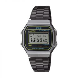 Montre digitale mixte casio iconic acier noir - digitales - edora - 0