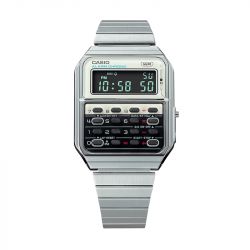 Montre digitale mixte casio heritage acier argenté - digitales - edora - 1