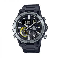 Montre chronographe connectée homme casio edifice sospensione acier noir - connectees - edora - 0