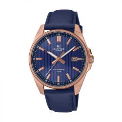 Montre homme casio edifice classic cuir bleu - analogiques - edora - 0