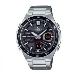 Montre chronographe homme casio edifice acier argenté - chronographes - edora - 0