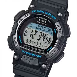 Montre digitale solaire homme casio sport résine noire - solaires - edora - 1