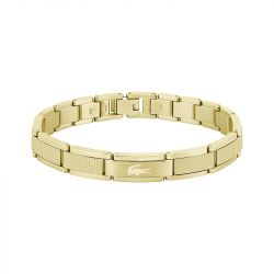 Bracelet maillons homme 19cm lacoste stencil acier doré - plus-de-bracelets-hommes - edora - 0