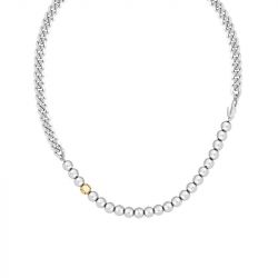 Collier femme 40cm lacoste orbe boules acier argenté - imports - edora - 0