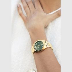 Montre femme festina boyfriend vert acier doré - analogiques - edora - 2