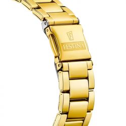 Montre femme festina boyfriend champagne acier doré - analogiques - edora - 2