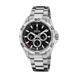 Montre homme festina multifunction collection noir acier argenté - analogiques - edora - 0