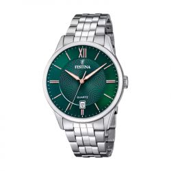 Montre homme festina classics acier argenté - analogiques - edora - 0