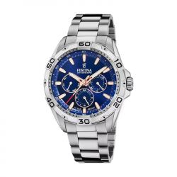 Montre homme festina multifunction collection bleu acier argenté - analogiques - edora - 0