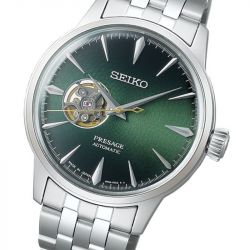 Montre automatique homme seiko presage vert acier argenté - automatiques - edora - 1