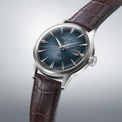 Montre automatique homme seiko presage bleu cuir brun - automatiques - edora - 2