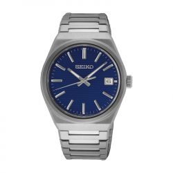 Montre homme seiko classique bleu acier argenté - analogiques - edora - 0