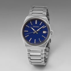 Montre homme seiko classique bleu acier argenté - analogiques - edora - 1