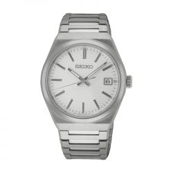 Montre homme seiko classique blanc acier argenté - analogiques - edora - 0