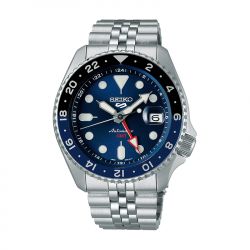 Montre automatique homme seiko 5  bleu acier argenté - automatiques - edora - 0