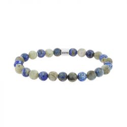 Bracelet homme 21cm scooter lapis lazuli et labradorite - beads - edora - 0