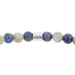 Bracelet homme 21cm scooter lapis lazuli et labradorite - beads - edora - 1