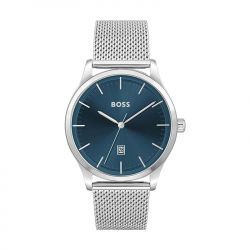 Montre homme boss reason bleu acier argenté - analogiques - edora - 0