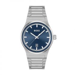 Montre homme boss candor bleu acier argenté - analogiques - edora - 0