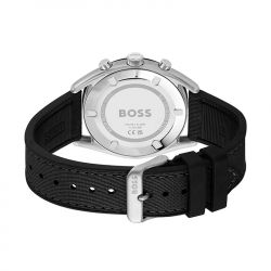 Montre homme boss top noir silicone noir - analogiques - edora - 2