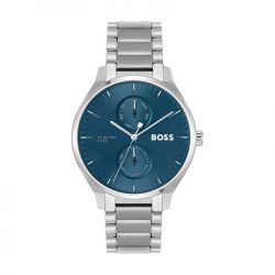 Montre homme boss tyler bleu acier argenté - analogiques - edora - 0