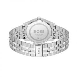 Montre homme boss principle noir acier argenté - analogiques - edora - 2