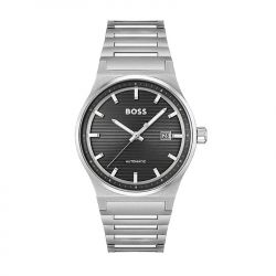 Montre automatique homme boss candor noir acier argenté - automatiques - edora - 0