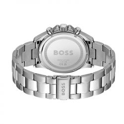 Montre chronographe homme boss hero blanc acier argenté - chronographes - edora - 2