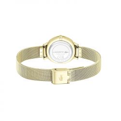 Montre femme lacoste suzanne blanc acier doré - analogiques - edora - 2