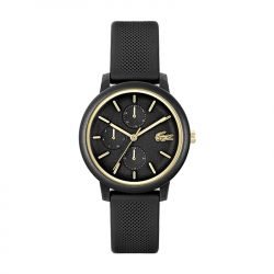 Montre femme lacoste 12.12 noir silicone noir - analogiques - edora - 0