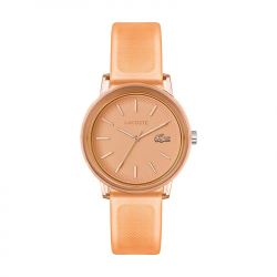 Montre femme lacoste 12.12 orange silicone orange - analogiques - edora - 0