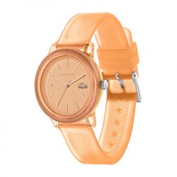 Montre femme lacoste 12.12 orange silicone orange - analogiques - edora - 2