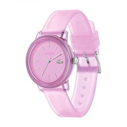 Montre femme lacoste 12.12 rose silicone rose - analogiques - edora - 2