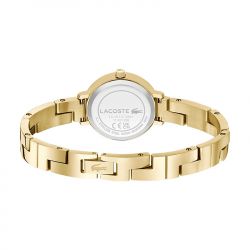 Montre femme lacoste tivoli noir acier doré - analogiques - edora - 2