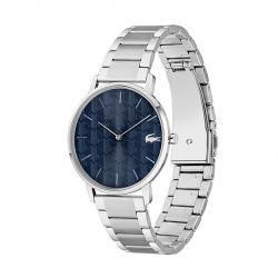 Montre homme lacoste crocorigin bleu acier argenté - analogiques - edora - 1