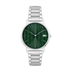 Montre homme lacoste crocorigin vert acier argenté - analogiques - edora - 0