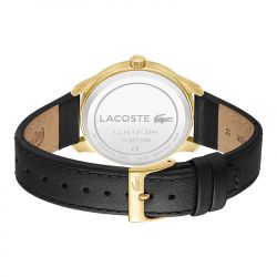 Montre homme lacoste lisbon blanc cuir noir - analogiques - edora - 2