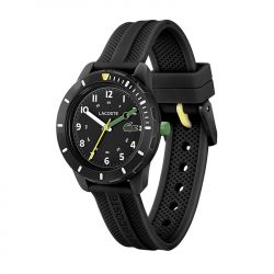 Montre enfant lacoste mini tennis silicone noir - juniors - edora - 1