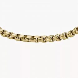 Bracelet chaîne homme 20cm fossil all stacked up acier doré - chaines - edora - 2