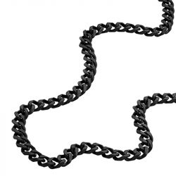 Chaîne homme 48cm fossil bold chains acier noir - chaines - edora - 2