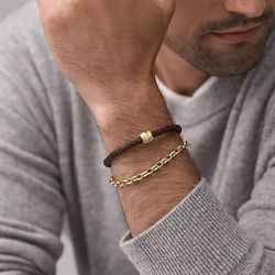 Bracelets homme: bracelet cuir, jonc, gourmette or ou argent (4) - bracelets-homme - edora - 2