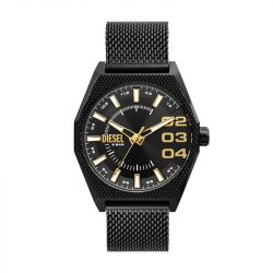 Montre homme diesel spiked noir acier noir - analogiques - edora - 0