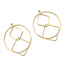 Boucles d'oreilles femme les cadettes cosmos laiton doré - plus-de-boucles-d-oreilles-fem - edora - 1