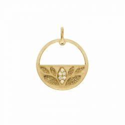 Pendentif femme les cadettes nÉnuphar prÉcieuse laiton doré - pendentifs - edora - 0