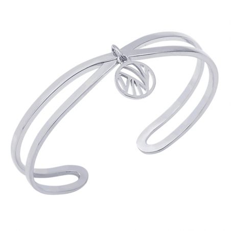 Bracelet or & argent, bracelet plaqué or, bracelet cuir & tissu (28) - joncs - edora - 2