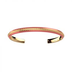 Bracelet jonc femme les cadettes sunset corail laiton doré - joncs - edora - 0