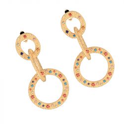 Boucles d'oreilles par matiere (2) - pendantes - edora - 2