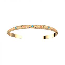 Bracelet jonc femme les cadettes estrella laiton doré - joncs - edora - 0