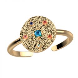 Bague femme les cadettes estrella rond laiton doré - plus-de-bagues-femmes - edora - 1